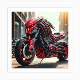 Predator Motorcycle Art Print