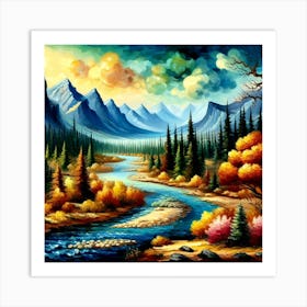 Landscape Painting 1 Art Print