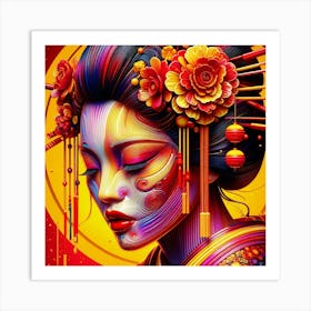 Japan Geisha Visual 53 Art Print