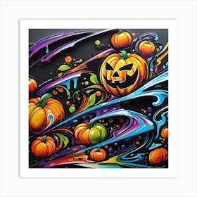 Halloween Pumpkins Art Print