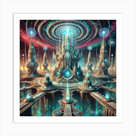 A Futuristic And Surreal Depiction Of The Nexus Ci Art Print