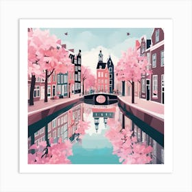Amsterdam City Low Poly (26) Art Print