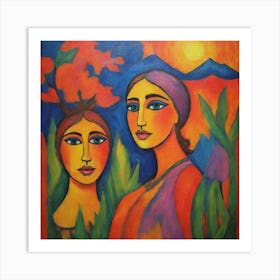 Two Women 6 Art Print