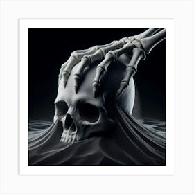 Skull In The Sand 5 Art Print