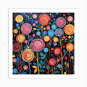 Colorful Flowers 13 Art Print