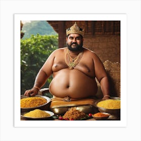 king mahabali illustration art 4 Art Print