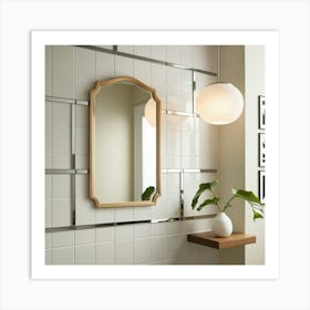 Bathroom With A Mirror Art Print