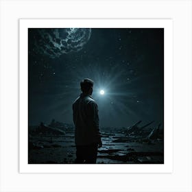 Man In Space Art Print