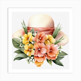 Hat With Flowers 6 Art Print