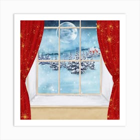 Christmas Window Art Print