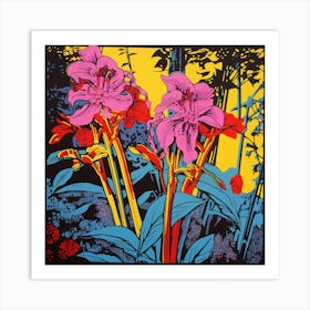 Monkey Orchid 3 Pop Art Illustration Square Art Print