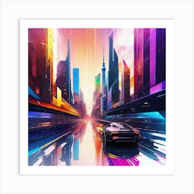 Futuristic City 143 Art Print