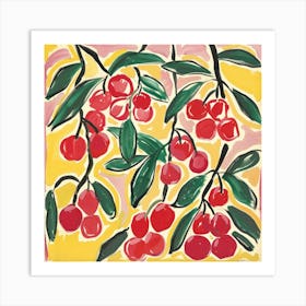 Cherry Painting Matisse Style 12 Art Print