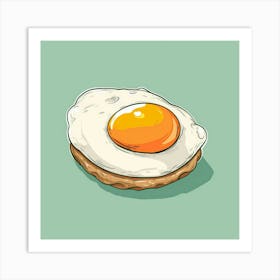 Egg On A Biscuit Art Print