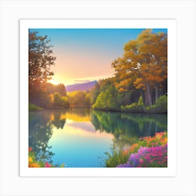 A Stunning And Serene Landscape Art Print