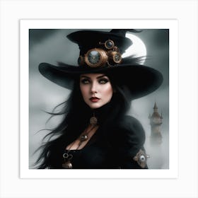 Steampunk Witch Art Print