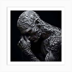 Man With A Tattoo Art Print