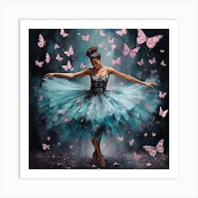 Ballet With Butterflies Art Print