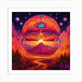 Psychedelic And Trippy Motivation (3) Art Print