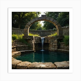 Pool In A Garden Art Print