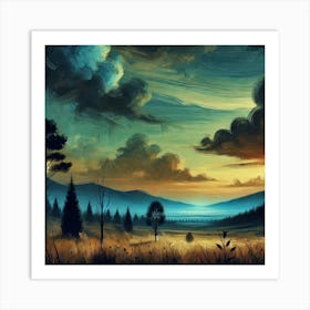 Landscape Painting 265 Art Print