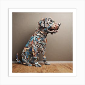 Dog Made Of Books Art Print