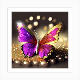 Butterfly Wallpaper Art Print