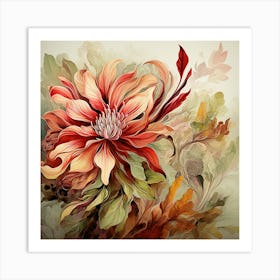 Abstract Floral Painting 2 Art Print