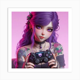 Gamer Girl Art Print