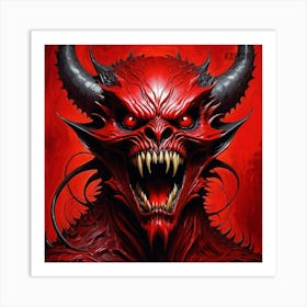 Demon Face 1 Art Print