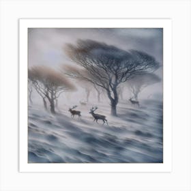 Winter in the forest Art Print