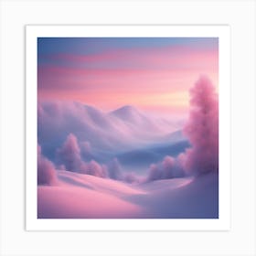 Snowy Landscape Art Print