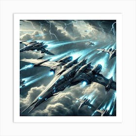 Skyblade Frigates Art Print