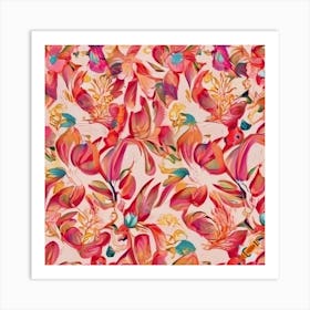  Beautiful Flower Patterns Art Print