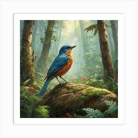 Bird In The Forest Art Print 2 Art Print