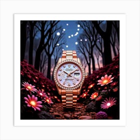 Rolex Datejust Rose Gold Art Print