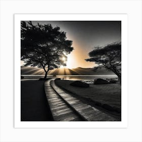 Sunrise At The Beach 3 Art Print