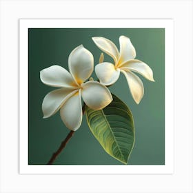 Floral Art 0009 Single Flowers 0008 Floral Bot 0020 Bp6586 Imagine An Frangipani Flowers Boquet In Its Closed Sta 60cea8 Art Print