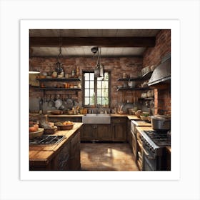 Rustic Kitchen Art Print
