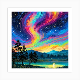 Aurora Bore Painting Art Print