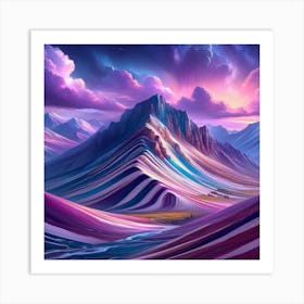 Abstract Mountain Landscape Art Print