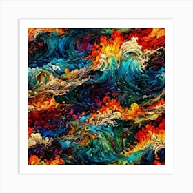 Abstract Wave Painting Art Print