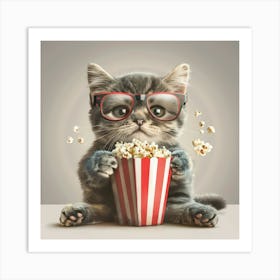 Cat In Glasses 8 Art Print