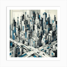 Futuristic Cityscape 12 Art Print