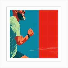 Running Man 11 Art Print