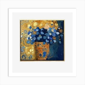 Blue Flowers In A Vase Art Print