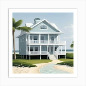 Beach House Art Print Art Print