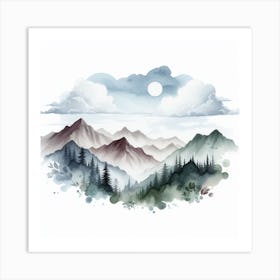 Mountains Art Print