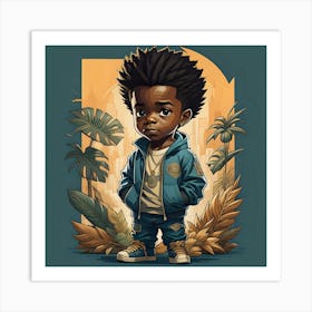 Afro Boy Art Print