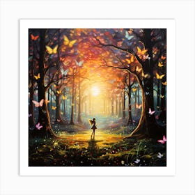 Butterfly Forest Art Print